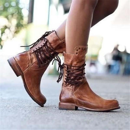 Maelis | Vintage Comfort Lace-Up Boots