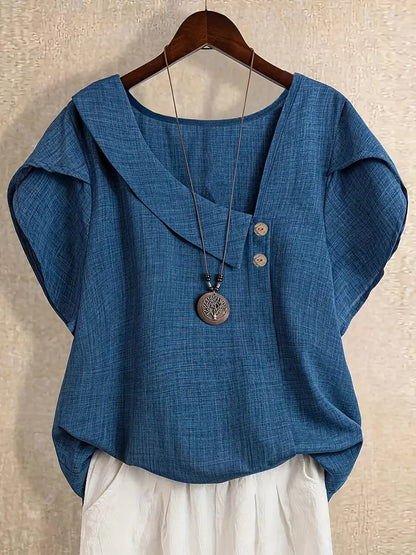 Marcelline | Asymmetrical Neckline Blouse