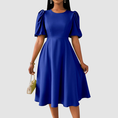 Clara Bloom | Refined Black Midi Dress