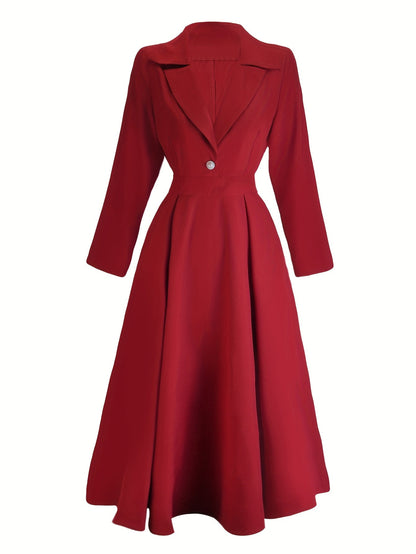 Rosalie Quinn | Buttoned Long-Sleeve Midi Dress