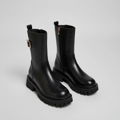 Helena | Buckle Chunky Ankle Boots