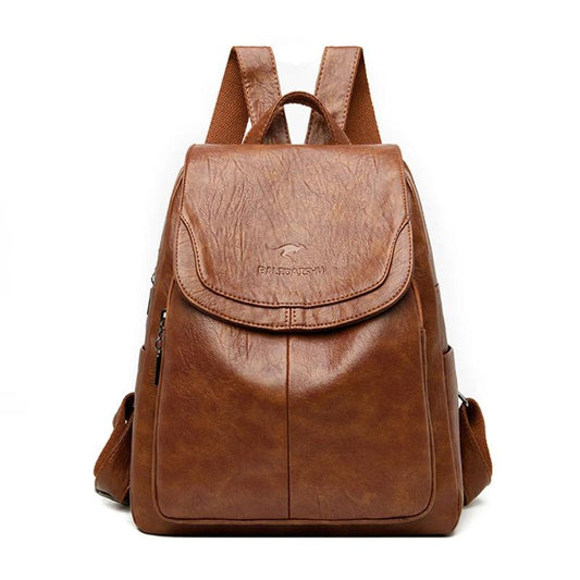 Phoebe | Secure Leather Backpack