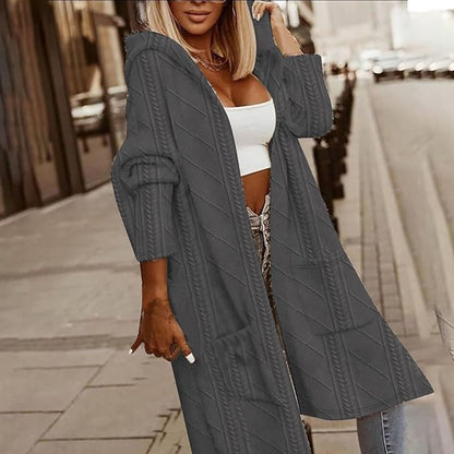 Honoria | Hooded Cable-Knit Cardigan