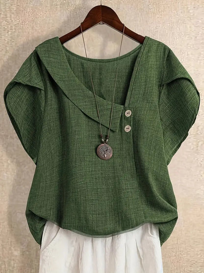 Marcelline | Asymmetrical Neckline Blouse