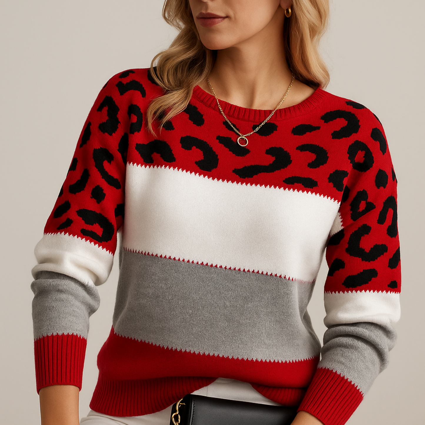Jessica™ | Leopard Elegance Sweater