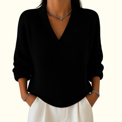 Nora | Elegant V-Neck Jumper