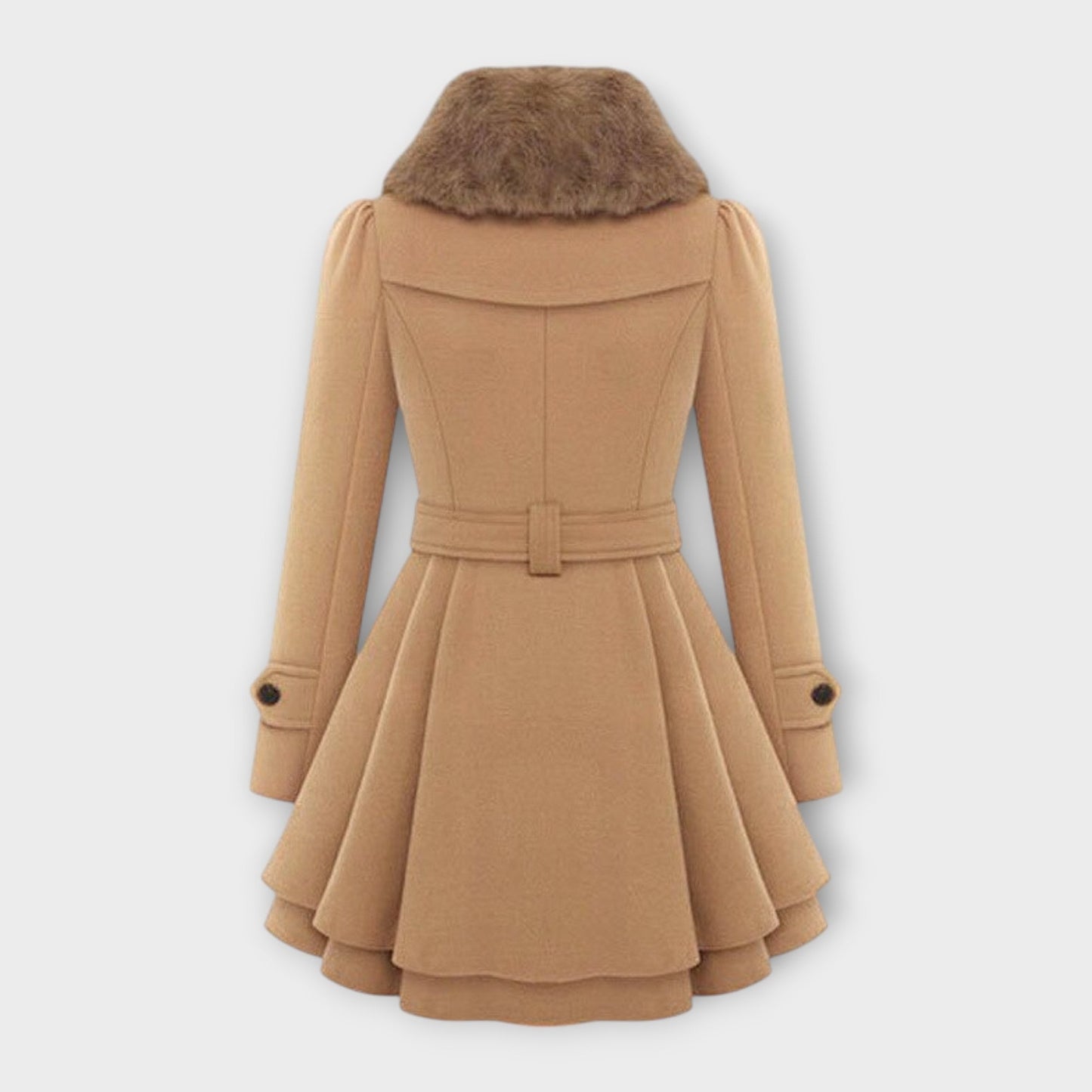 Emma – Elegant Coat with Faux Fur Collar