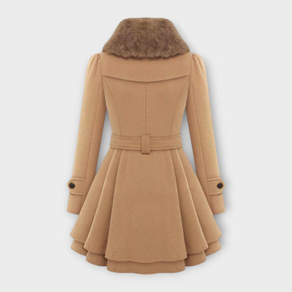 Emma – Elegant Coat with Faux Fur Collar
