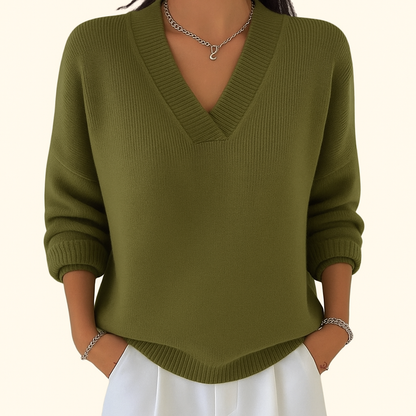 Nora | Elegant V-Neck Jumper