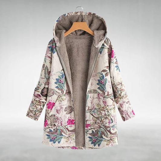 Ruby | Elegant Floral Fleece Jacket