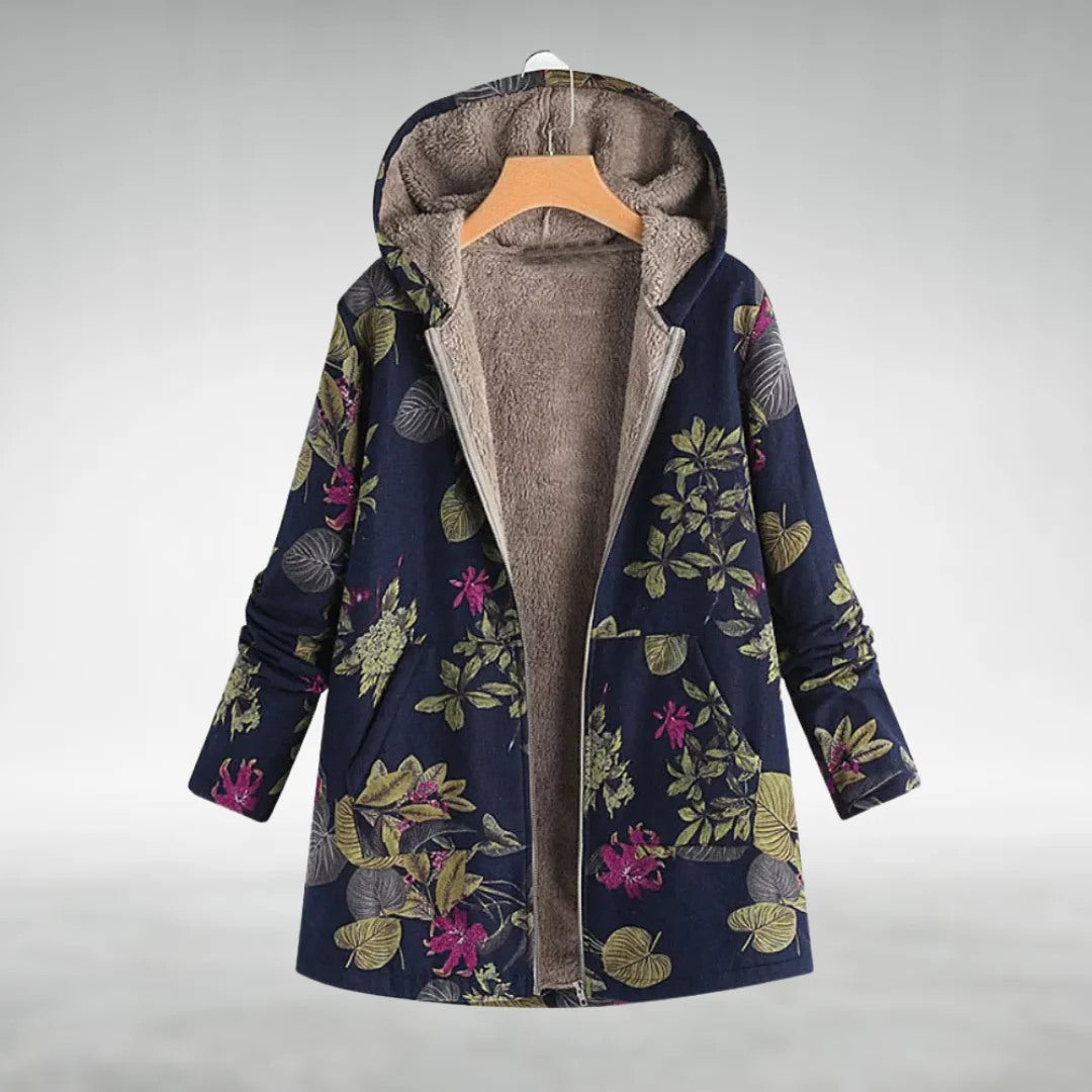 Ruby | Elegant Floral Fleece Jacket