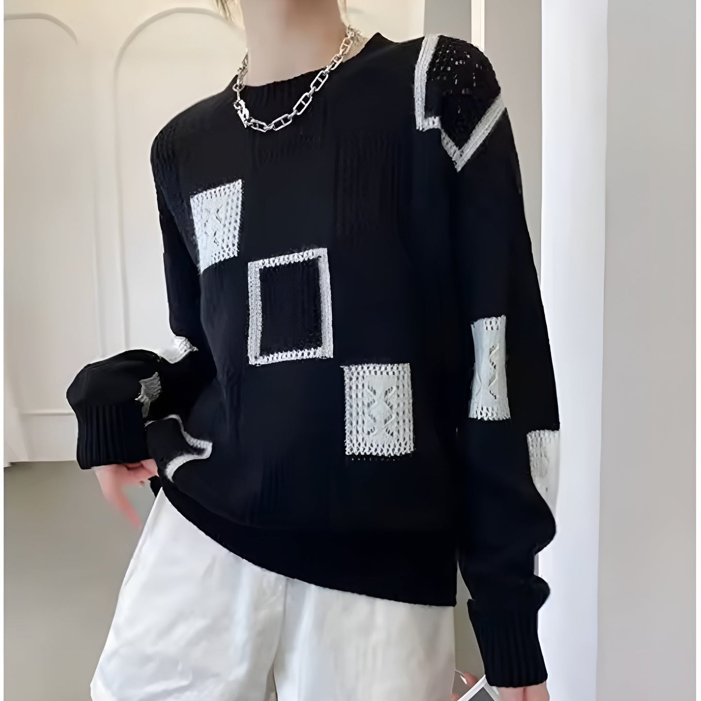 Naren | Modern Soft Patchwork Jumper