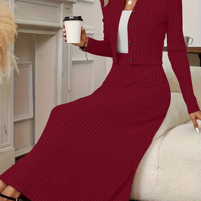 Elara Quinn | Classic Two-Piece Midi Ensemble