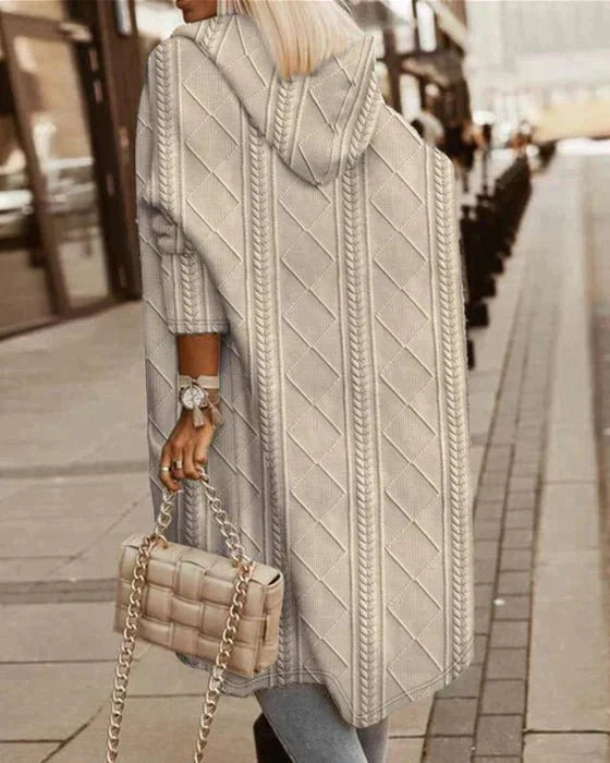 Fiorenne | Hooded Cable-Knit Cardigan