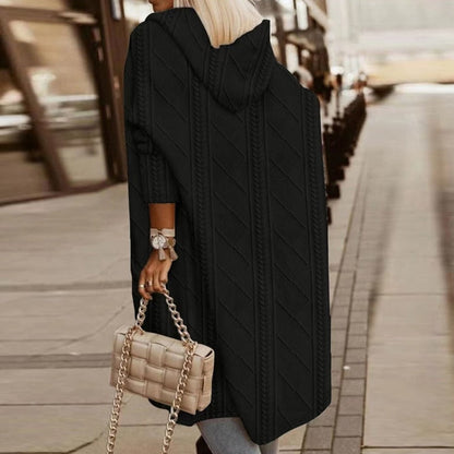 Fiorenne | Hooded Cable-Knit Cardigan