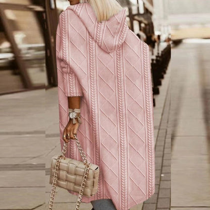 Fiorenne | Hooded Cable-Knit Cardigan